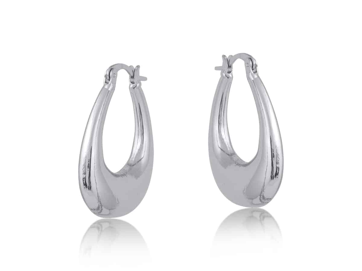 Big Metal London Elvira Organic Shape Oval Earrings