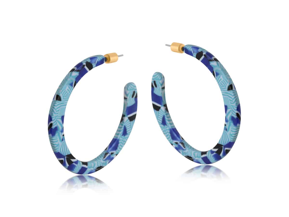 Big Metal London Emma Resin Statement Cut Out Hoop Earrings