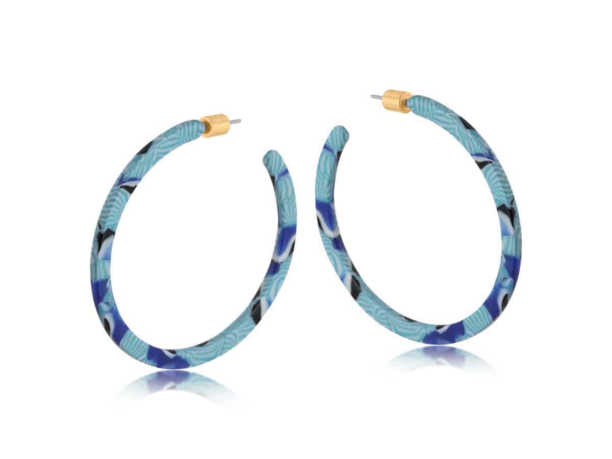 Big Metal London Emma Resin Statement Hoop Earrings