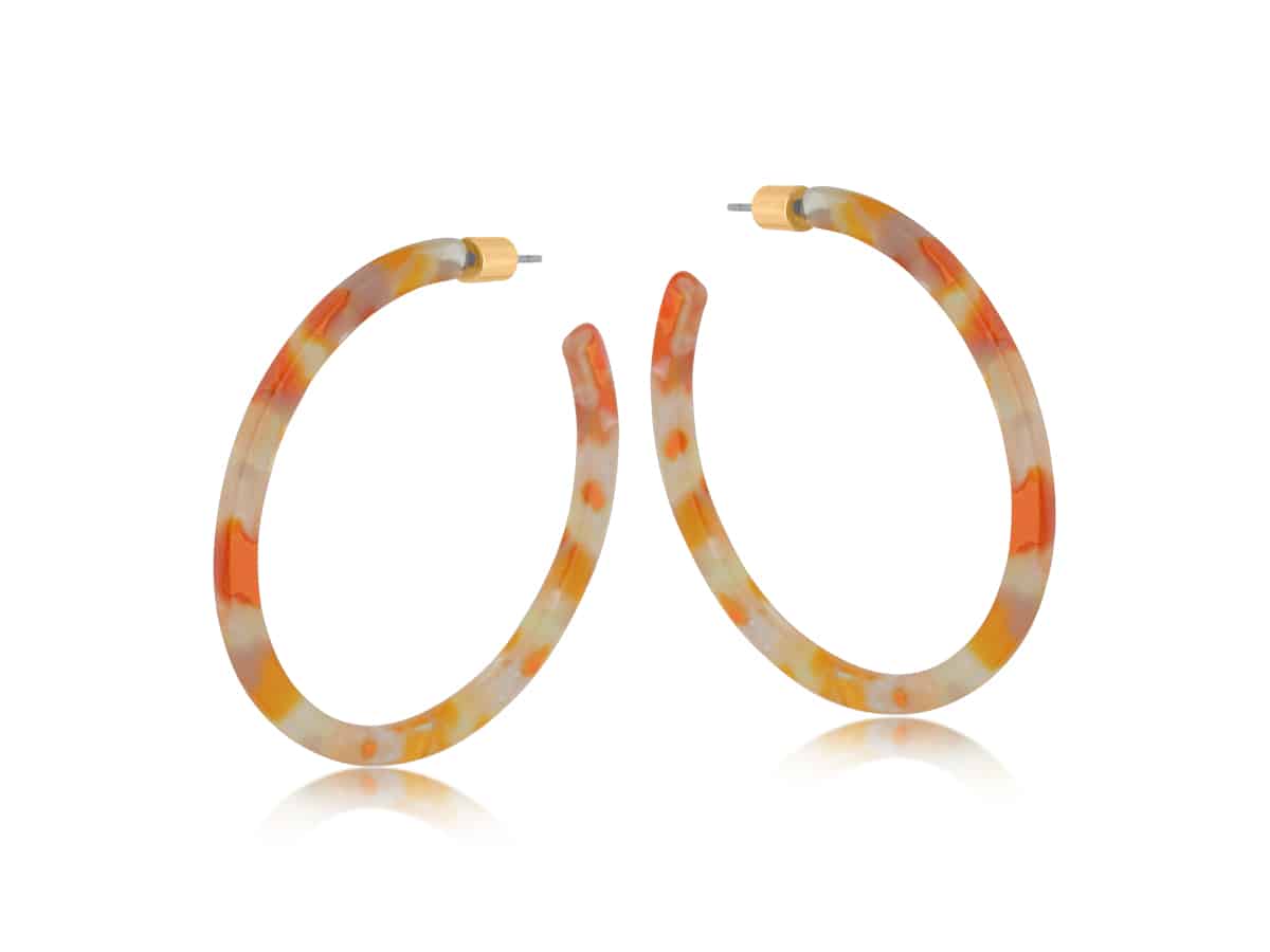 big metal london Emma Resin Statement Hoop Earrings