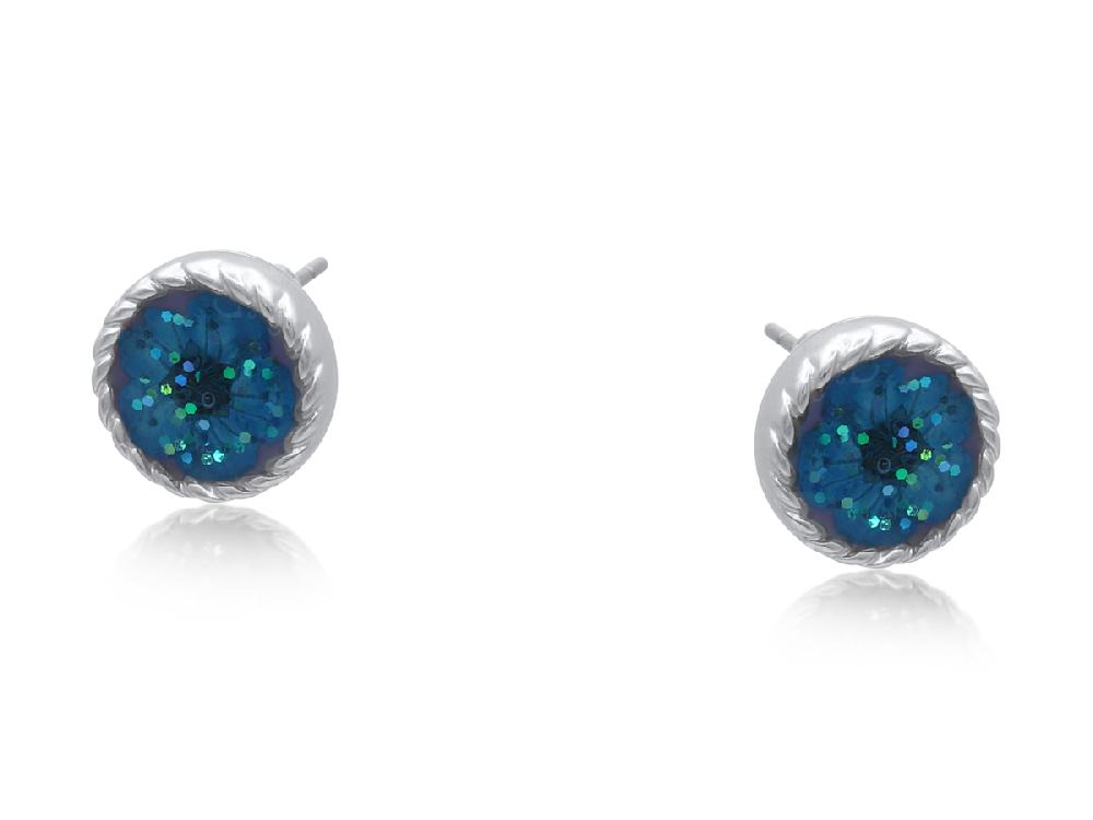 Big Metal London Florence Wildflower Stud Earrings 3752