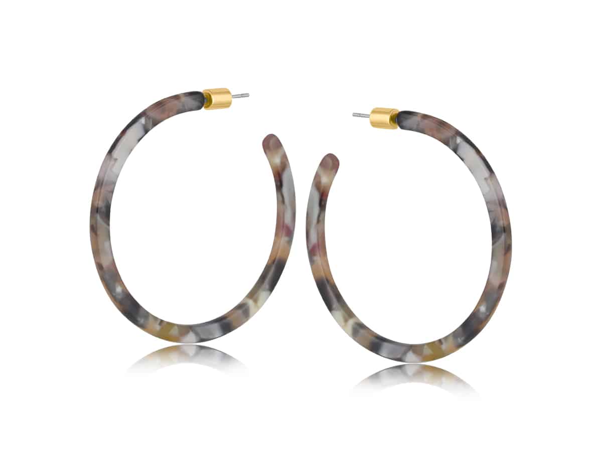 big metal london Hortense Resin Statement Hoop Earrings