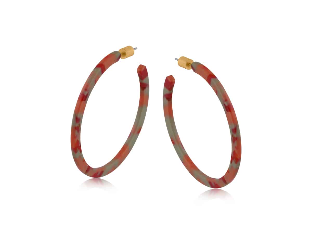 big metal london Hortense Resin Statement Hoop Earrings