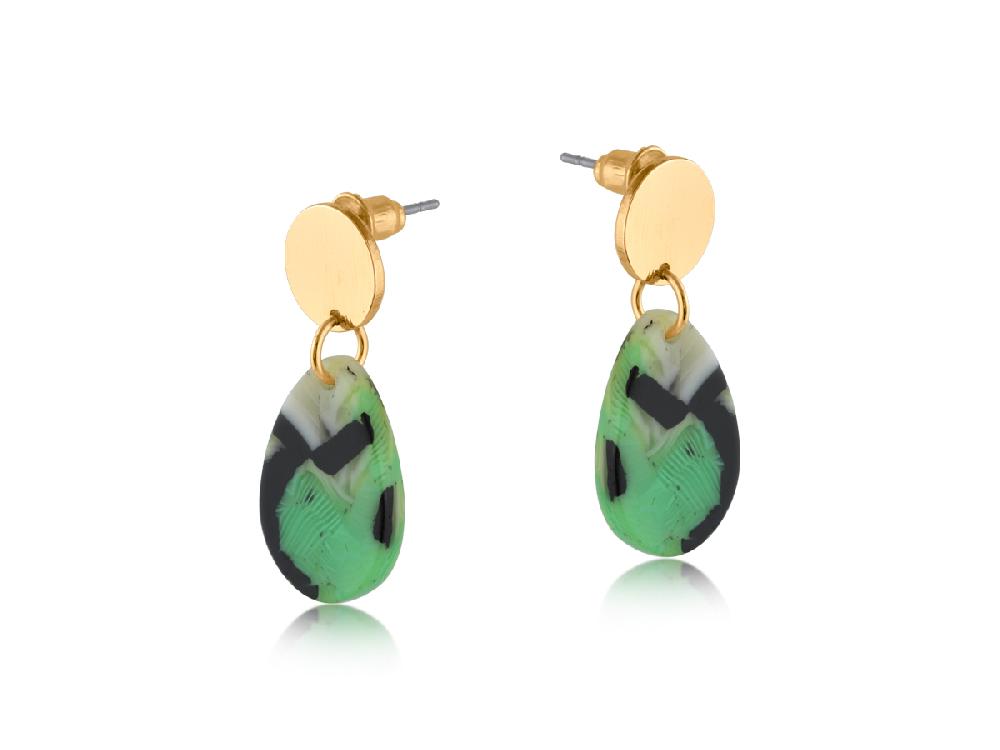 Big Metal London Isola Drop Metal And Resin Earring 3728