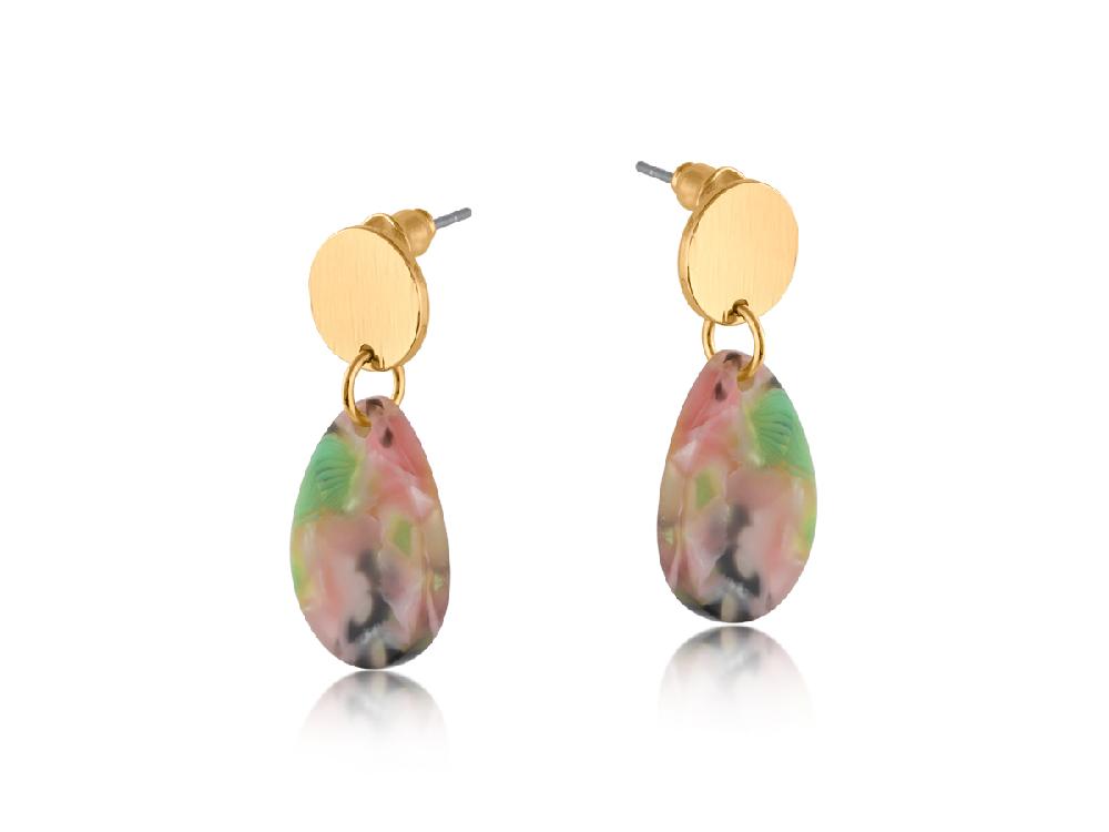 big metal london Isola Drop Metal And Resin Earring 3728