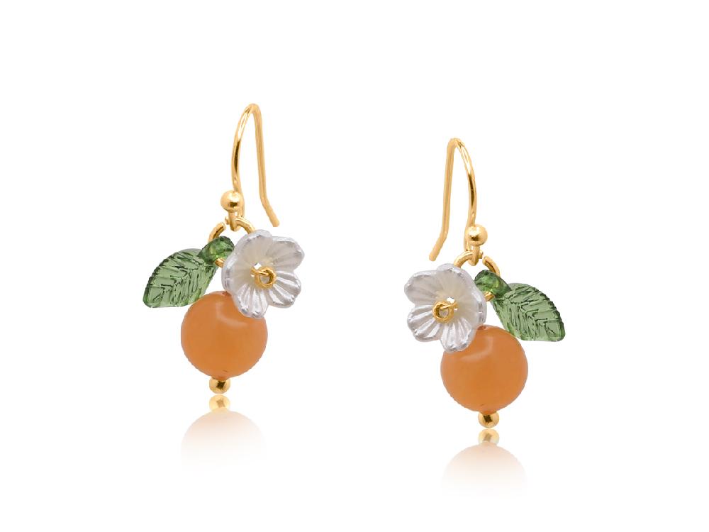 big metal london Marina Tangerine Fruits Drop Earrings 3737