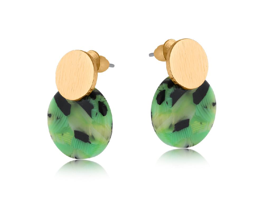 Big Metal London Olivia Small Disc And Metal Earrings 3723