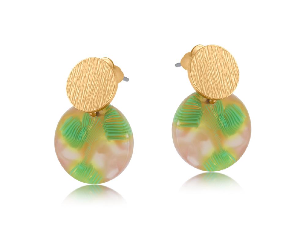 big metal london Olivia Small Disc And Metal Earrings 3723