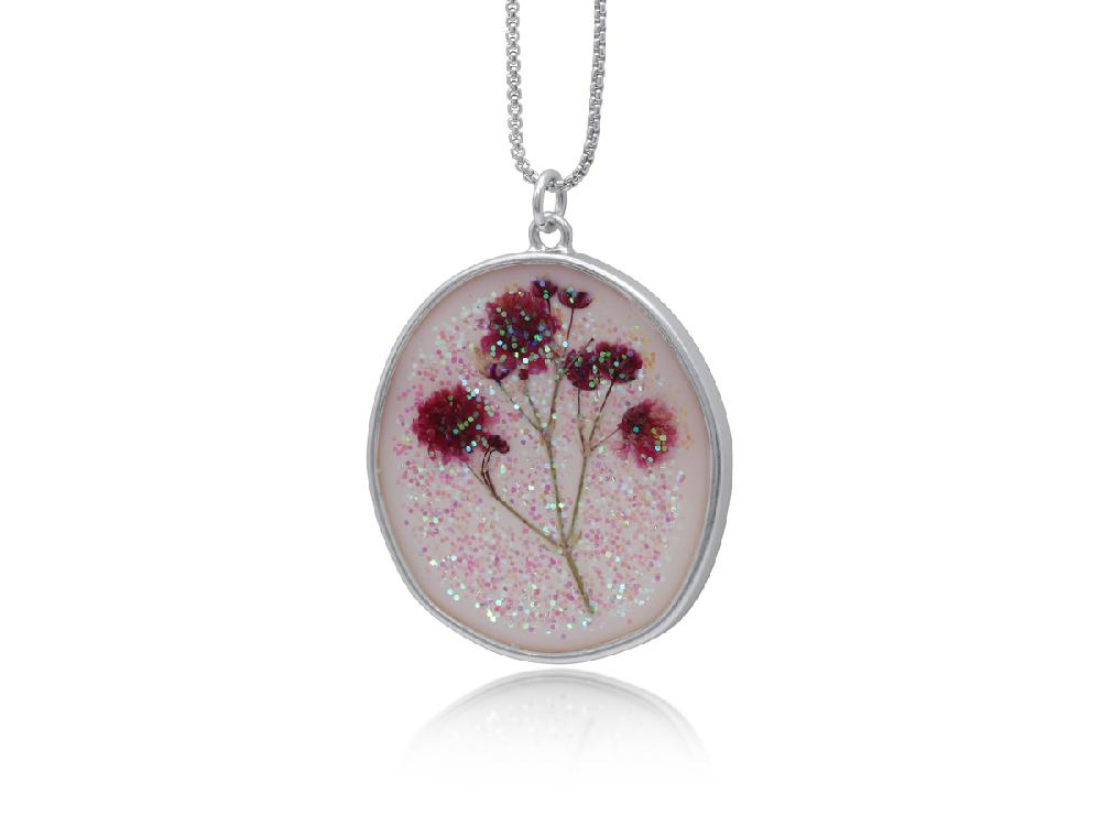 Big Metal London Orlean Wildflower Adjustable Size Pendant Necklace 3765