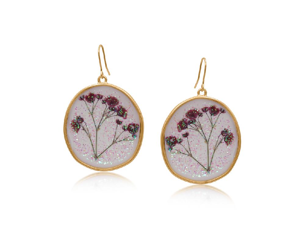 Big Metal London Orlean Wildflower Statement Earrings 3758