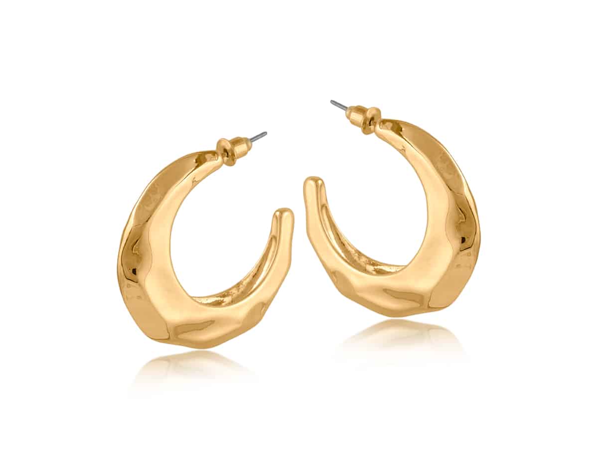 big metal london Sandra Organic Shape Hoop Earrings
