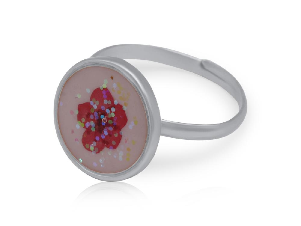 Big Metal London Selma Wildflower Adjustable Ring 3754