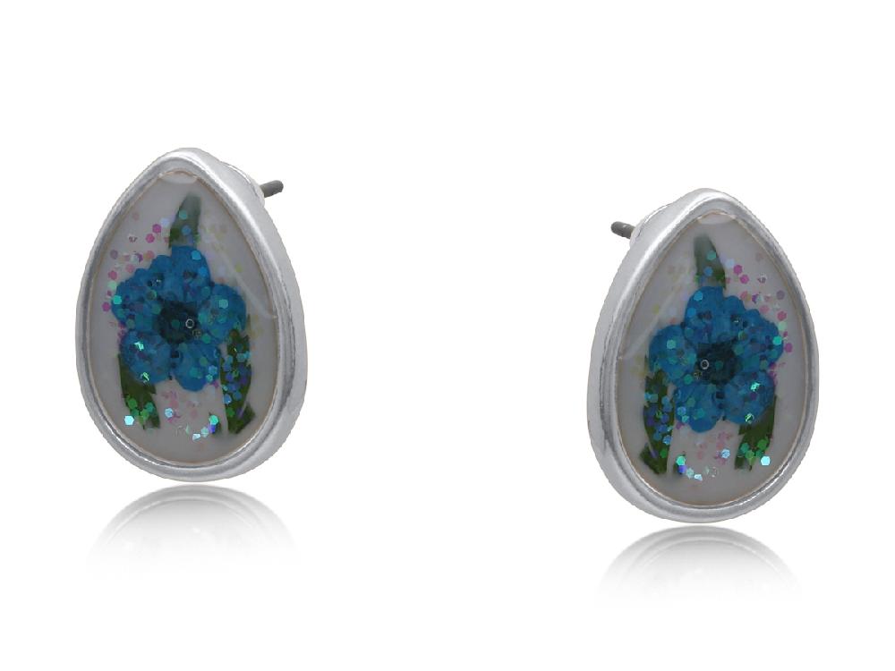 Big Metal London Sienna Wildflower Stud Earrings 3751