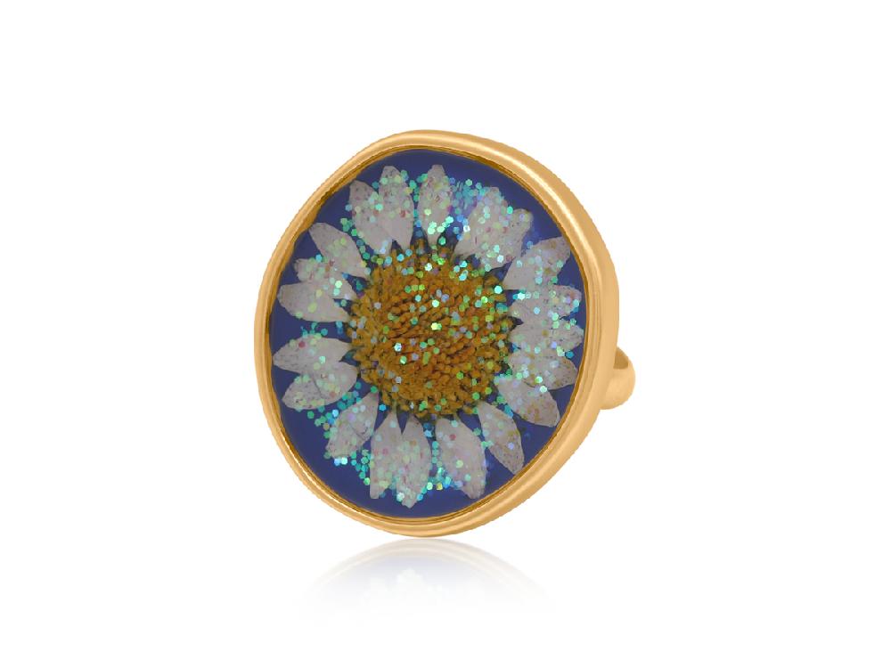 big metal london Toulouse Wildflower Adjustable Ring 3755