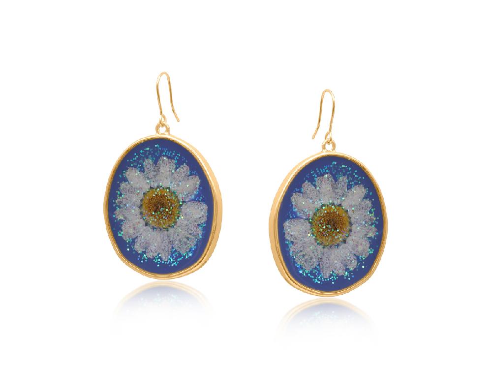 Big Metal London Toulouse Wildflower Statement Earrings 3757