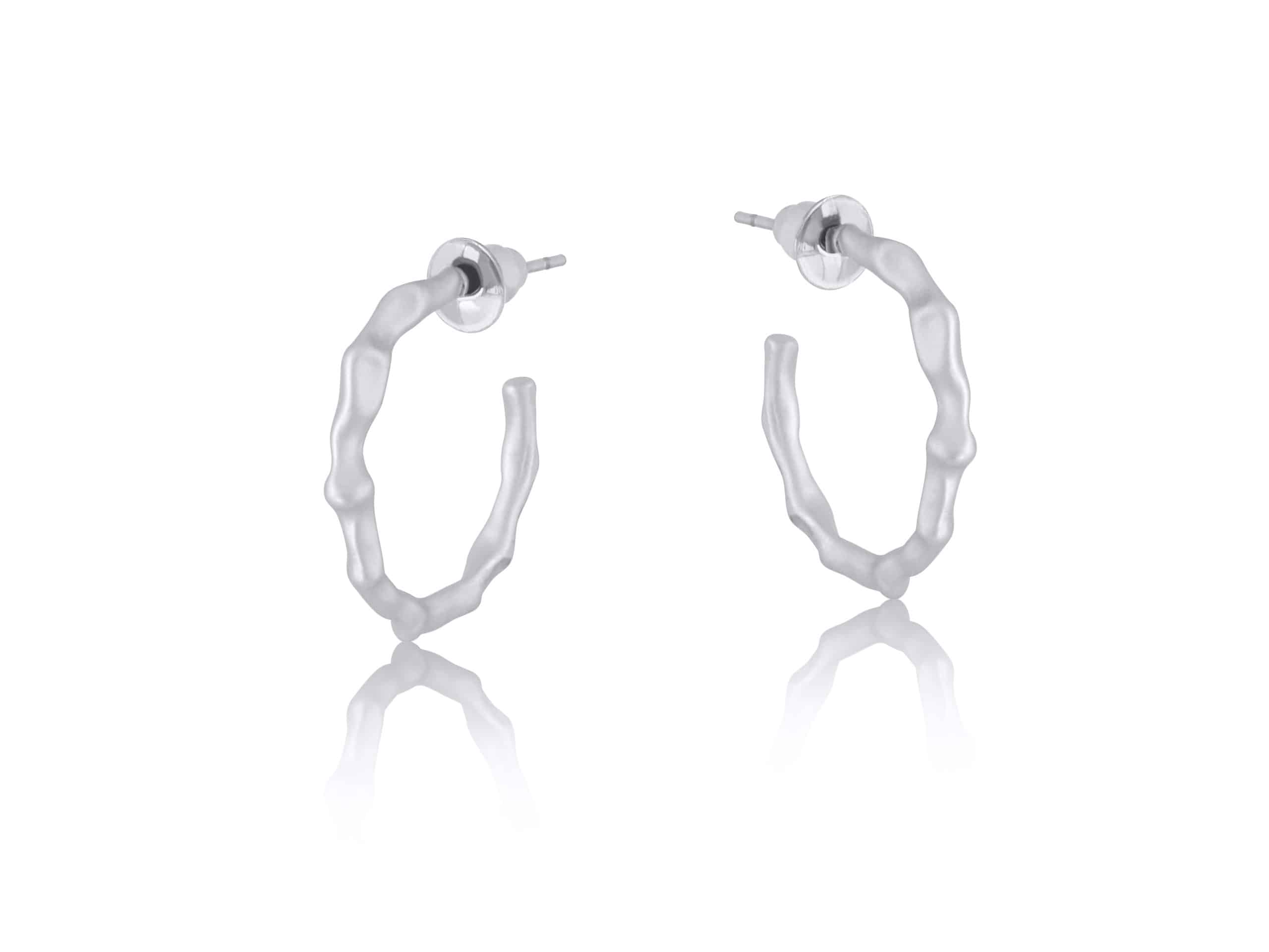 Big Metal London Valeria Small Branch Shaped Earrings 2608