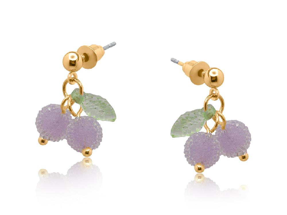 Big Metal London Vladimira Frosted Berries Stud Earrings 3731