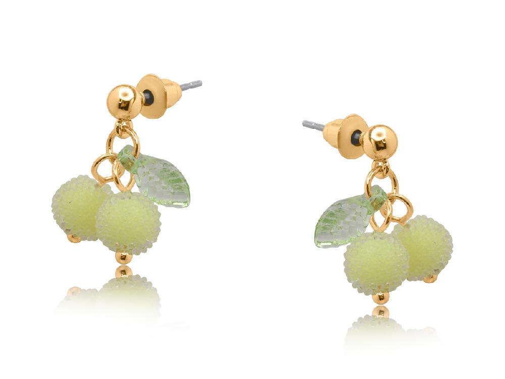 Big Metal London Vladimira Frosted Berries Stud Earrings 3731