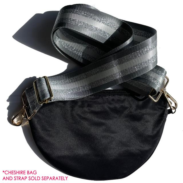 big skinny Adjustable Striped and Metallic Crossbody Straps