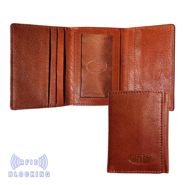 big skinny Full Leather RFID Blocking Trifold