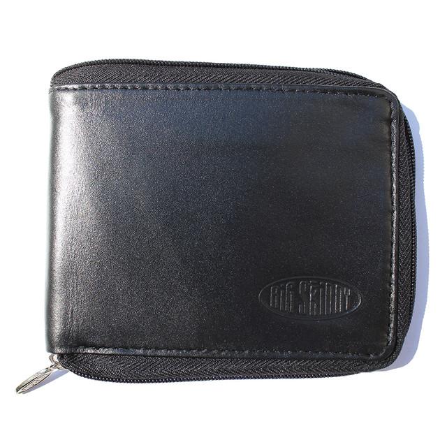 big skinny Leather Zipfold Wallet