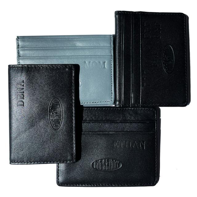 big skinny Leather Card Case with Monogramming Mishap