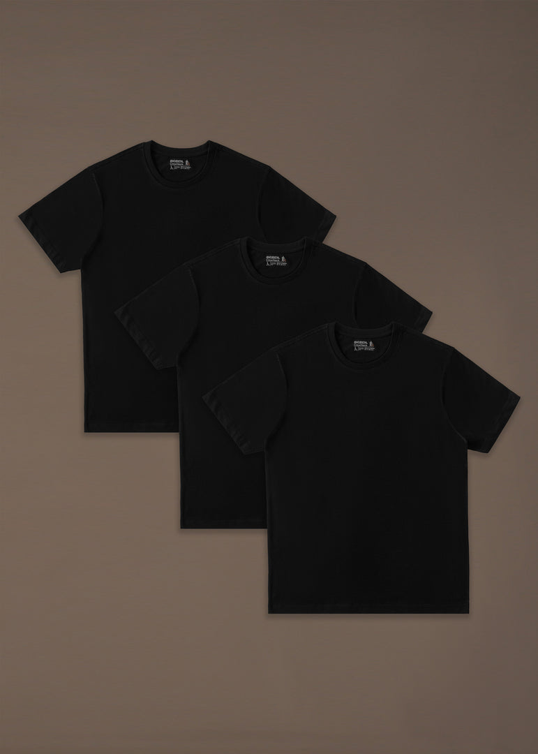bigben CrewNeck Inner T-Shirt Pack of 3 Black