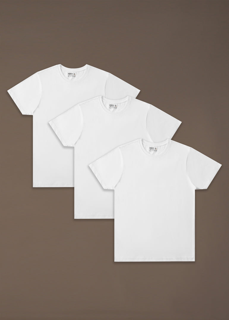 bigben CrewNeck Inner T-Shirt Pack of 3 White