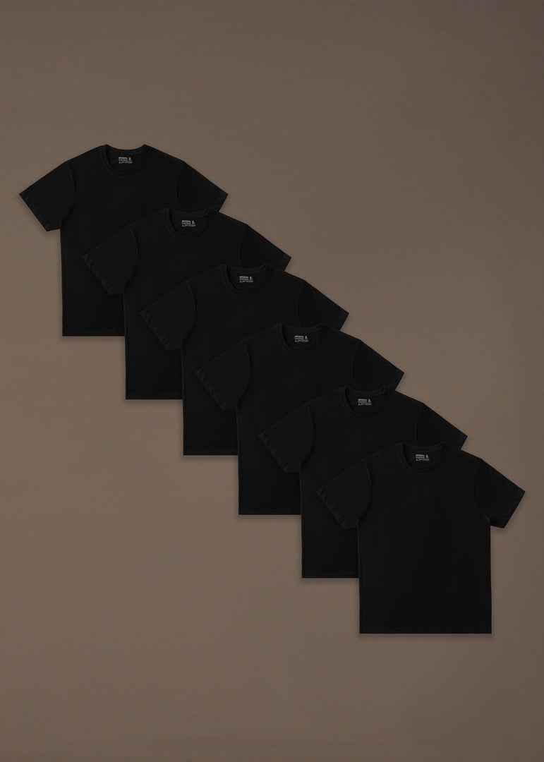 bigben CrewNeck Inner T-Shirt Pack of 6 Black