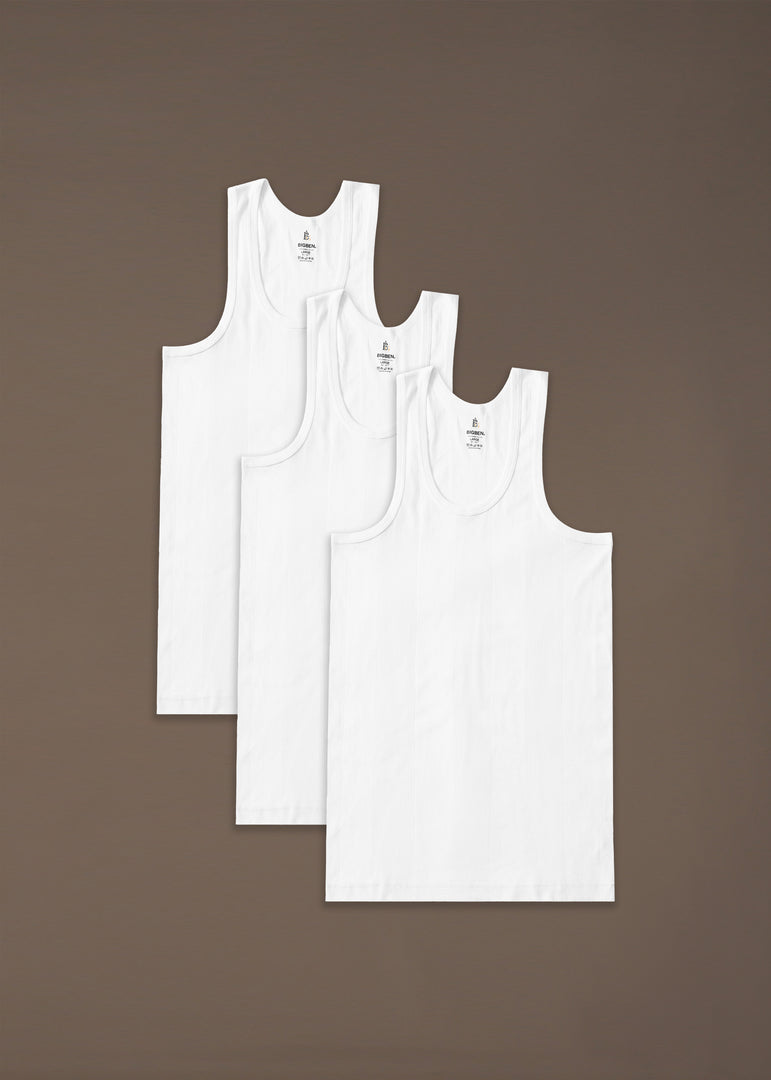 bigben Fine Rib Sando Vest Pack of 3