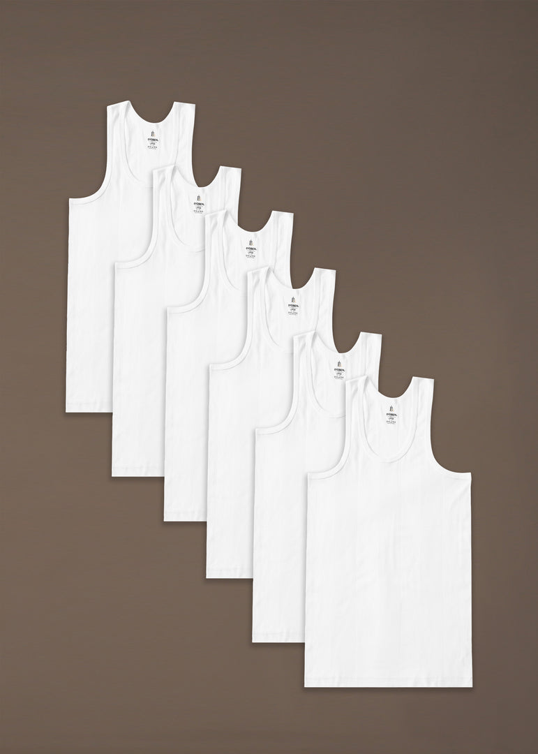 bigben Fine Rib Sando Vest Pack of 6