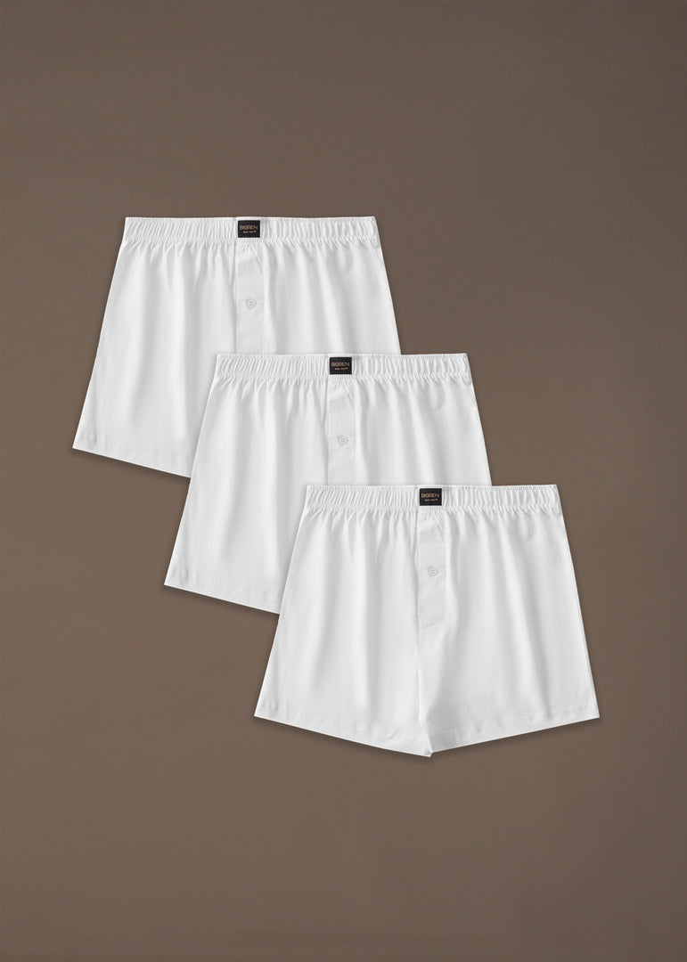 bigben LooseFit BoxerShorts Pack of 3 White