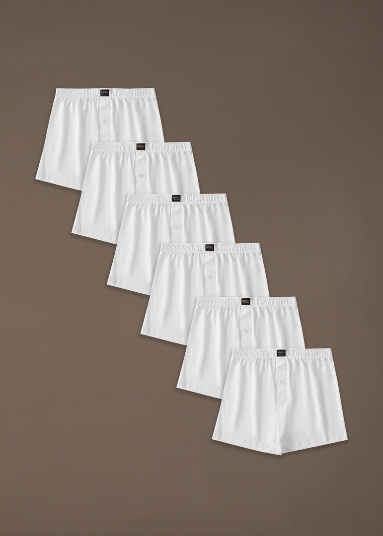 bigben LooseFit BoxerShorts Pack of 6 White