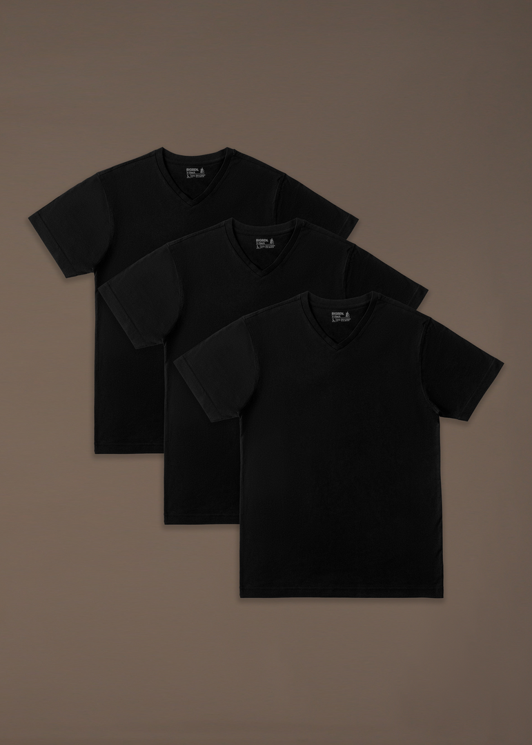 bigben V-Neck undershirt Pack of 3 Black