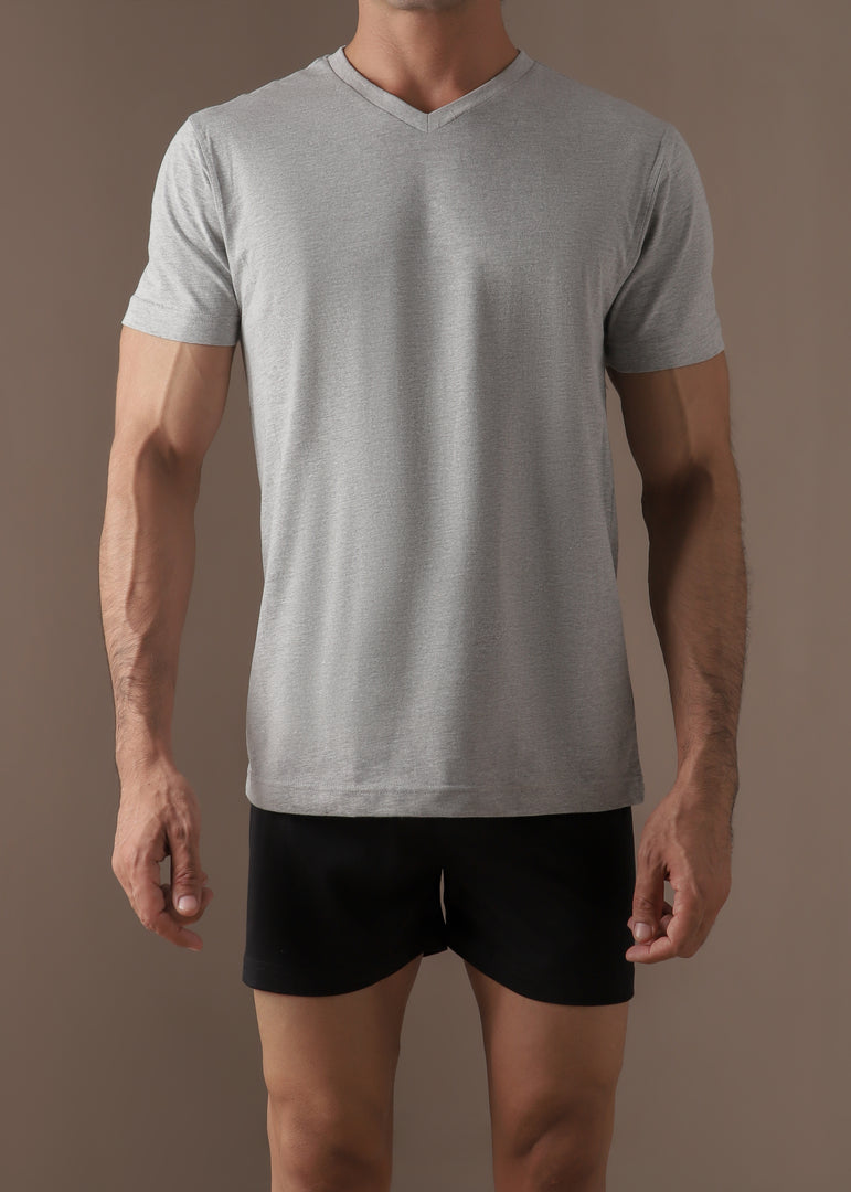 Bigben V-Neck Undershirt Pack Of 3 Heather Gray