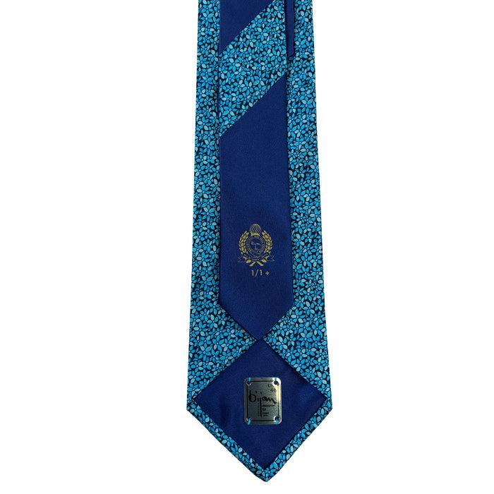 Bijan Bijan Blue Floral Pure Silk Tie Set