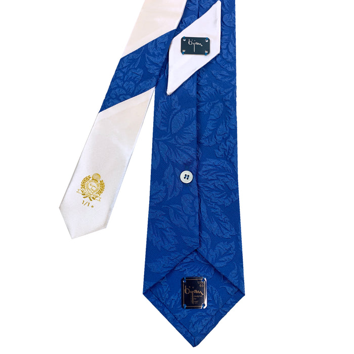 Bijan Bijan Blue Leaf Pure Silk Tie Set