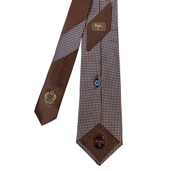 Bijan Bijan Brown Pure Silk Tie Set