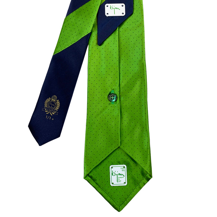 Bijan Bijan Green Pure Silk Tie Set