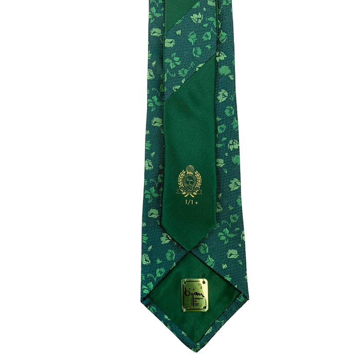 Bijan Bijan Green Pure Silk Tie Set