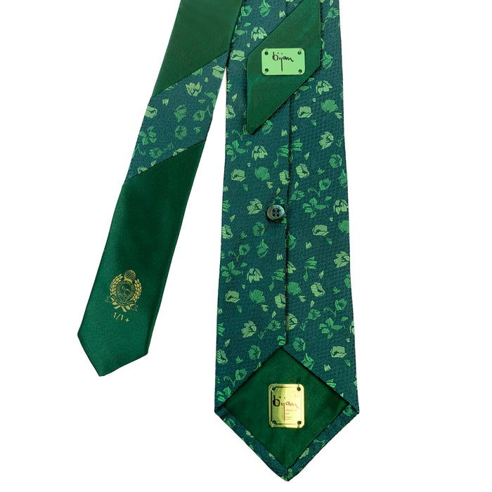 Bijan Bijan Green Pure Silk Tie Set