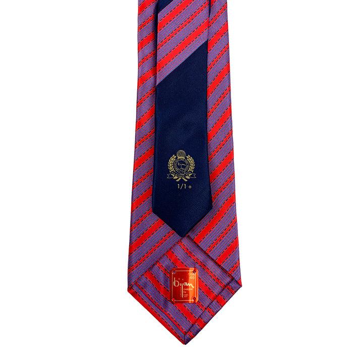 Bijan Bijan Pink Stripe Pure Silk Tie Set