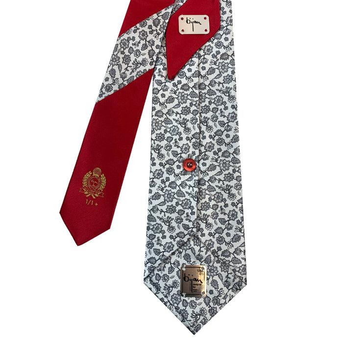 Bijan Bijan Pure Silk Floral Tie Set