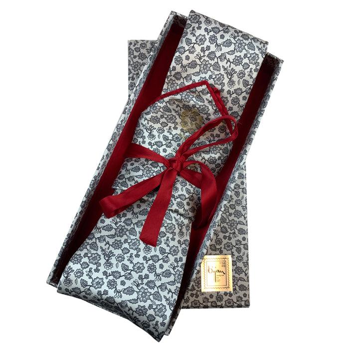 bijan Bijan Pure Silk Floral Tie Set