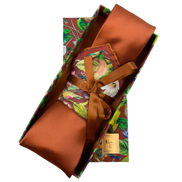 bijan Bijan Pure Silk Tie Set