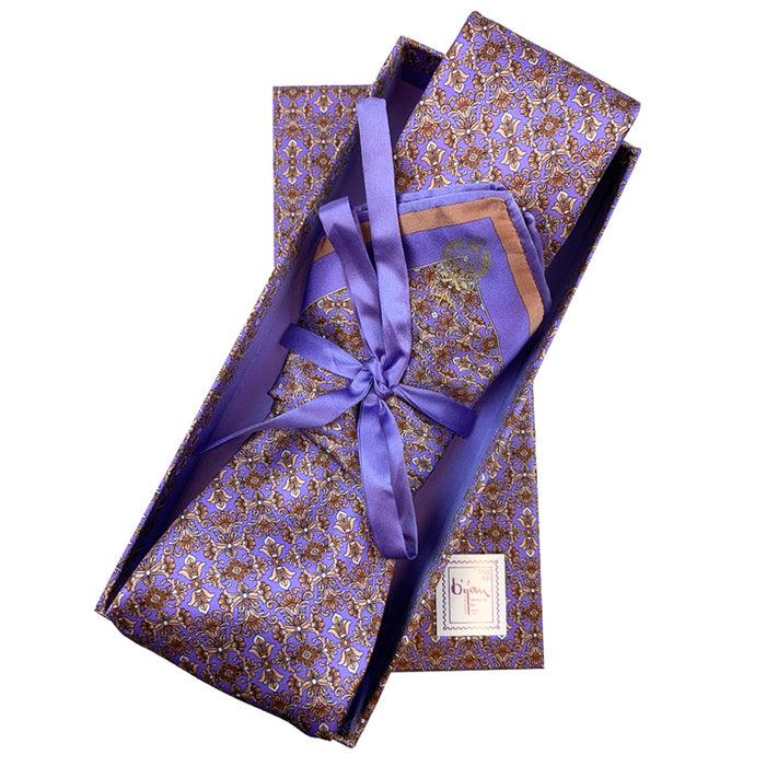 bijan Bijan Pure Silk Tie Set