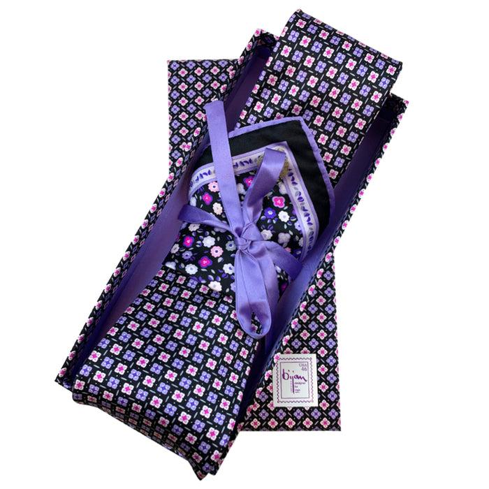 bijan Bijan Pure Silk Tie Set