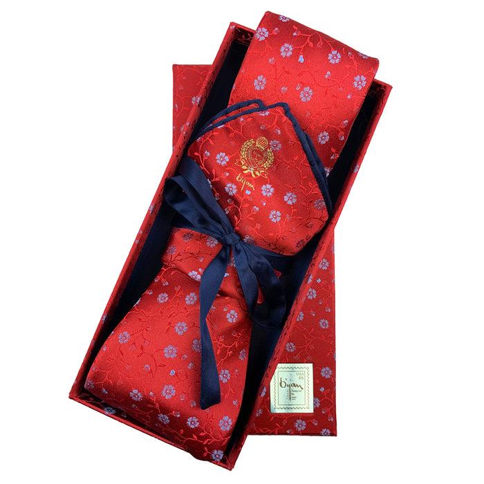 bijan Bijan Pure Silk Tie Set