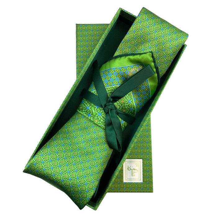 bijan Bijan Pure Silk Tie Set