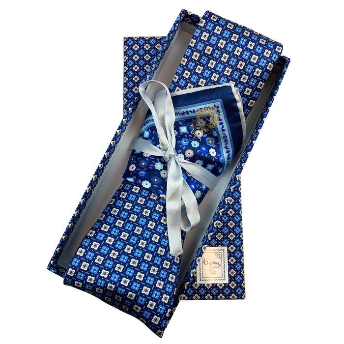 bijan Bijan Pure Silk Tie Set